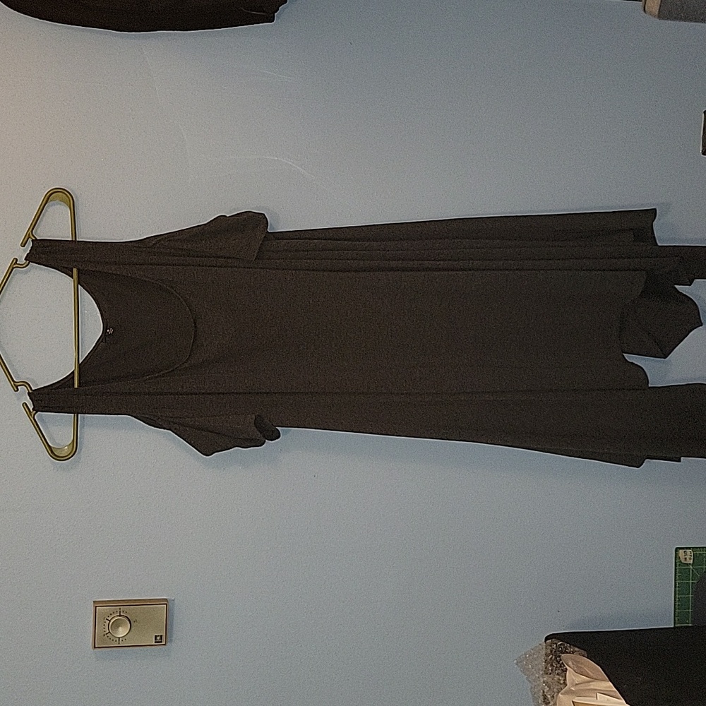TORRID dark gray open shoulder long dress